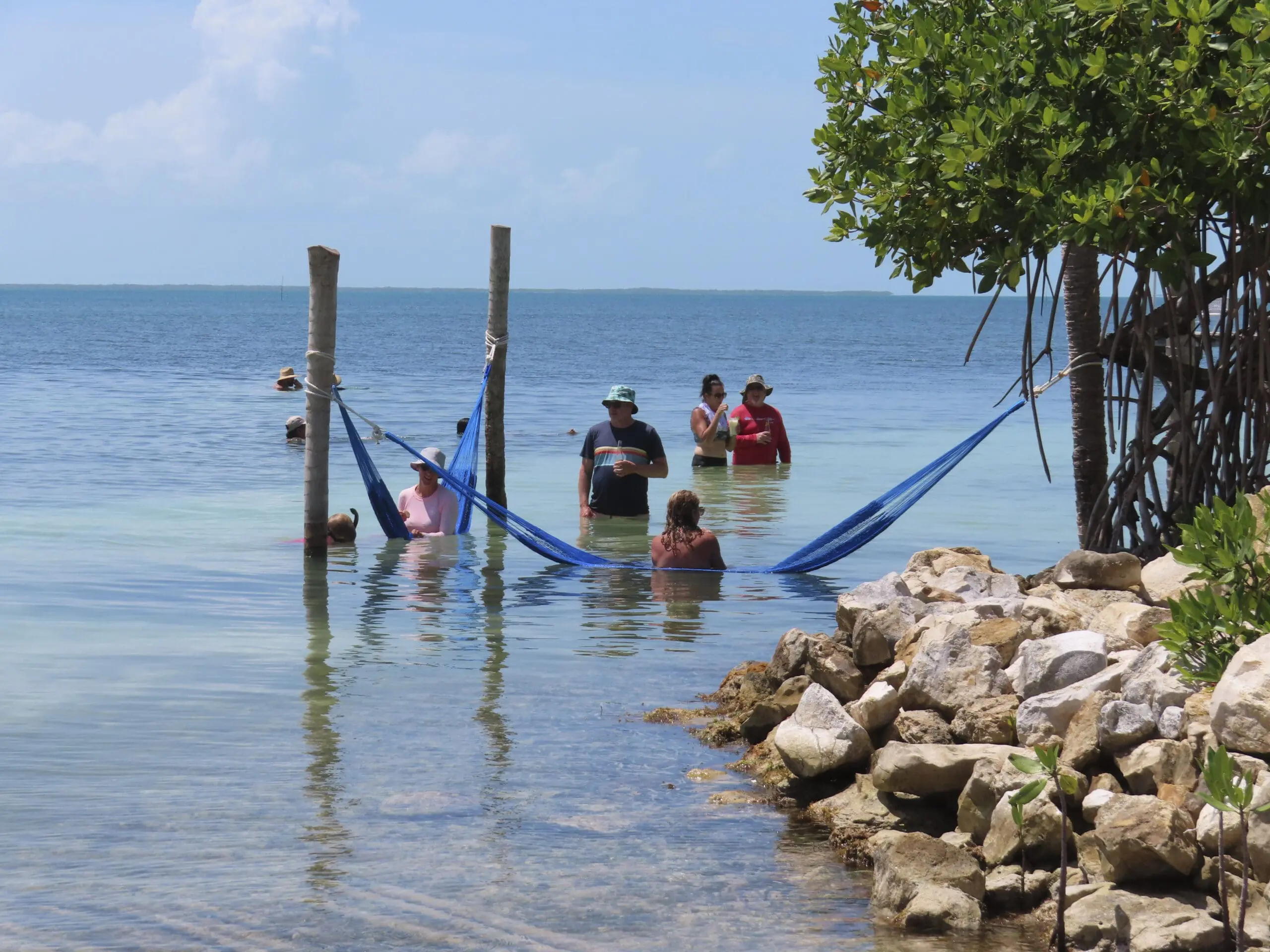 Group of people in the Ocean